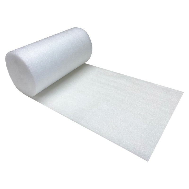 UBOXES Foam Wrap Roll 12"" Wide x 50' ft 1/16"" Thickness Perforated Every 12"" - Image 1